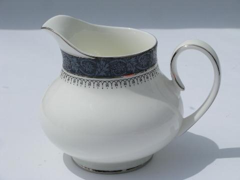 photo of Royal Doulton Sherbrooke vintage china creamer cream pitcher #1