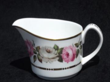 catalog photo of Royal Garden cream pitcher, vintage Royal Worcester roses china creamer