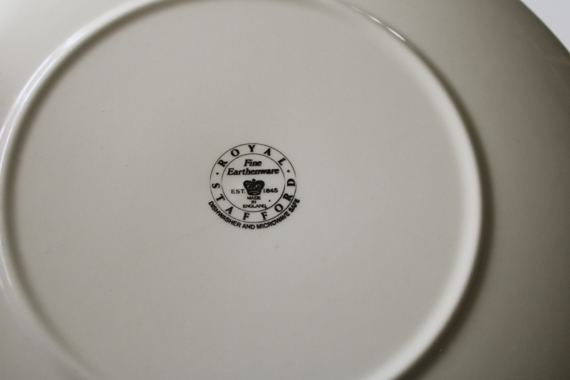 photo of Royal Stafford monochrome dots dinner plate, black & white polka dotted pattern  #2