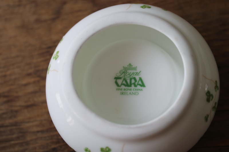 photo of Royal Tara Ireland shamrocks bone china tea light or votive candle holder  #4