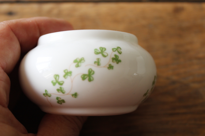 photo of Royal Tara Ireland shamrocks bone china tea light or votive candle holder  #5