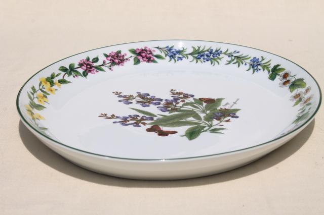 photo of Royal Worcester Herbs English china platter, Sage illustration botanical floral #5