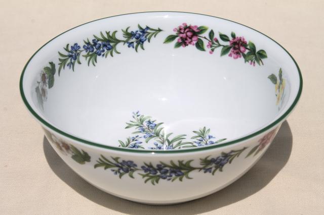 photo of Royal Worcester Herbs English china vegetable bowl, rosemary illustration botanical floral #1