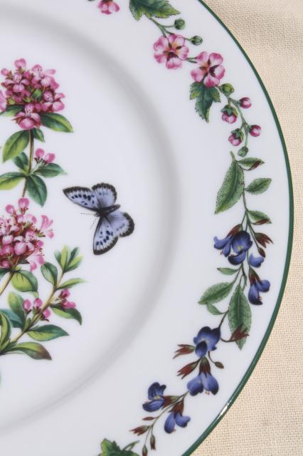 photo of Royal Worcester Herbs botanical floral china service plate, cake or chop plate #4