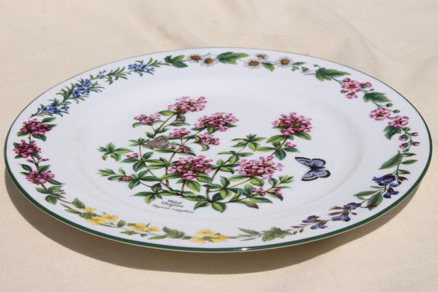 photo of Royal Worcester Herbs botanical floral china service plate, cake or chop plate #5