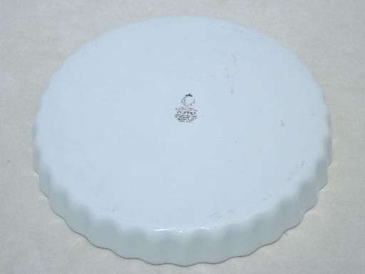 photo of Royal Worcester poppy china tart pan or quiche dish w/ red poppies #3