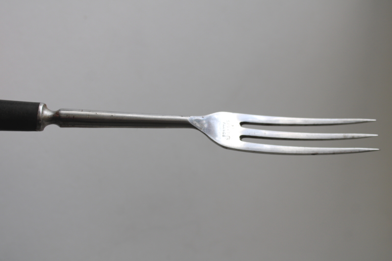 photo of Sabatier France vintage small serving or carving fork or fish fork #2