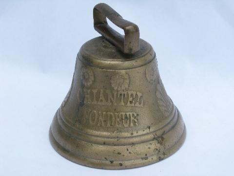 photo of Saignelecier foundry, vintage solid brass Swiss cow or goat bell #2