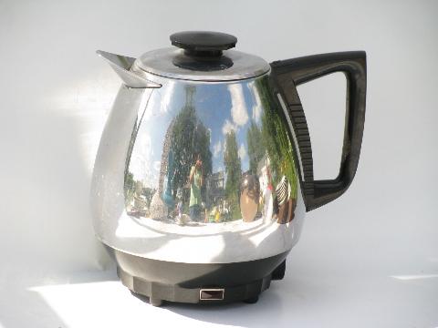 photo of Saladmaster Jet-O-Matic model 10 electric coffee pot, vintage percolator #1