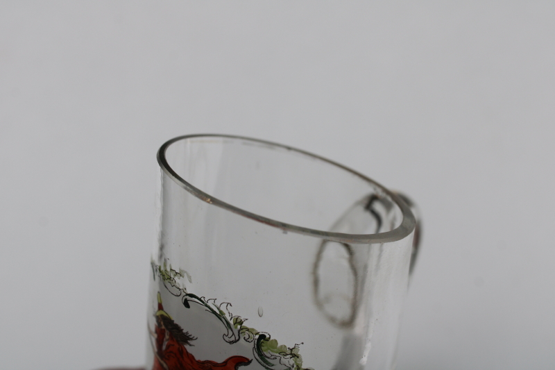 photo of Salem 1692 witch trials flying witch print vintage glass souvenir mini pitcher  #4