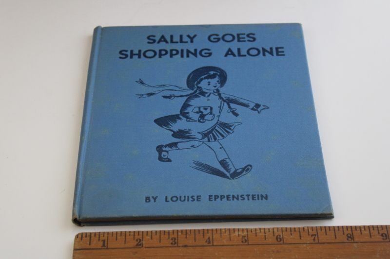 photo of Sally Goes Shopping, 1940s vintage picture book, childrens storybook #1