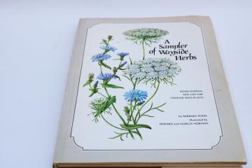 catalog photo of Sampler of Wayside Herbs book of wild plants vintage botanical art illustrations 