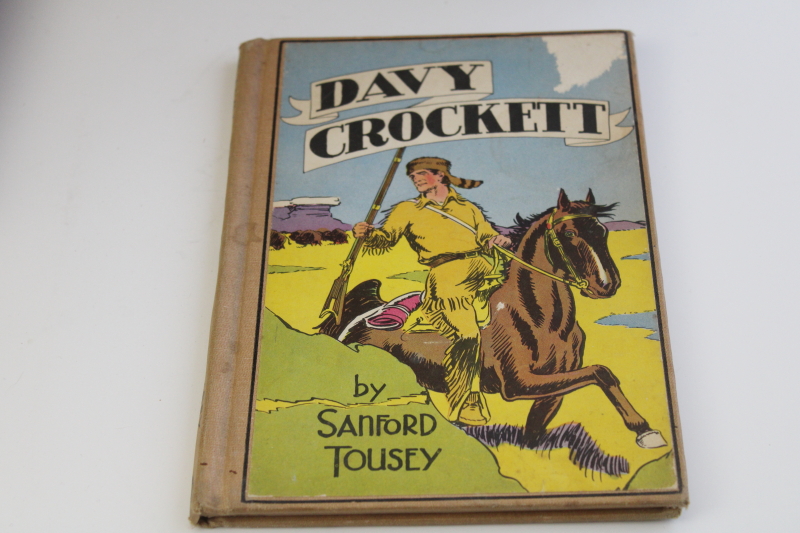 photo of Sanford Tousey illustrated Davy Crockett biography mid century vintage childs history #1