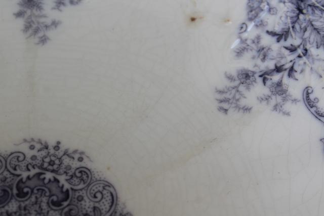 photo of Savannah Johnson Bros china vintage lavender purple transferware tray or serving plate #3