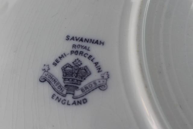 photo of Savannah Johnson Bros china vintage lavender purple transferware tray or serving plate #4