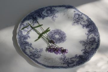 catalog photo of Savannah Johnson Bros china vintage lavender purple transferware tray or serving plate