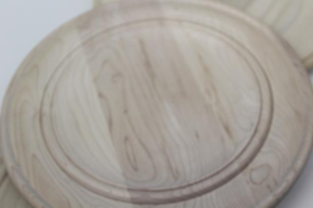 photo of Scandinavian modern style blond wood plates or trays, handcrafted natural raw wood #5