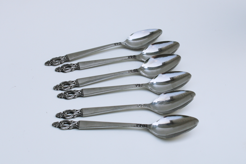 photo of Scandinavian modern vintage National stainless teaspoons Olaf pattern 1970s #1