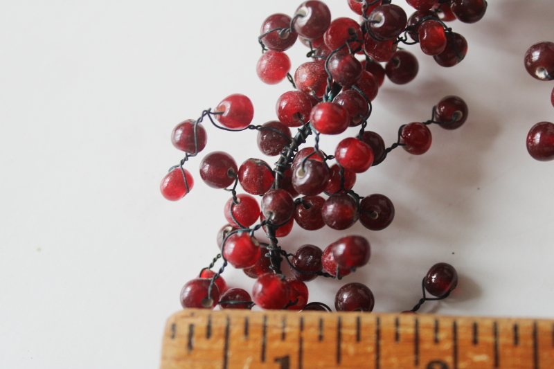 photo of Scandinavian style neutral Christmas winter berries garland cranberry glass beaded wire branches  #4