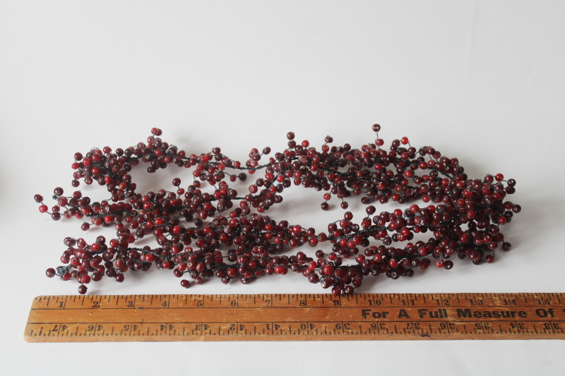 photo of Scandinavian style neutral Christmas winter berries garland cranberry glass beaded wire branches  #6