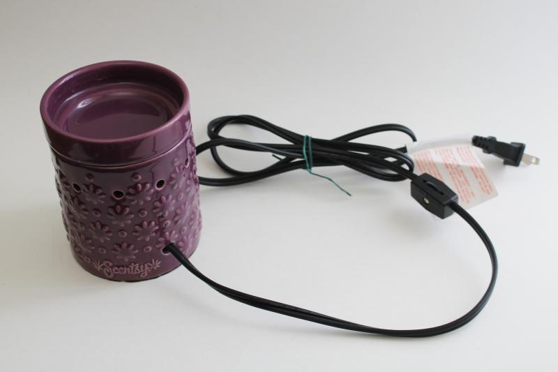 photo of Scentsy wax melts warmer cosmos flowers, beautiful purple color #1