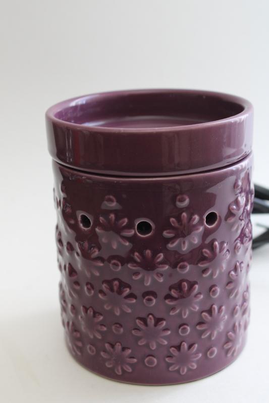 photo of Scentsy wax melts warmer cosmos flowers, beautiful purple color #3