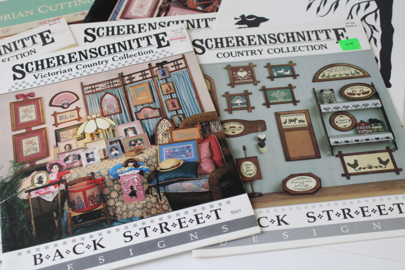 photo of Scherenschnitte paper cutting books, pattern printed designs traditional frameable art silhouettes mottos animals  #2