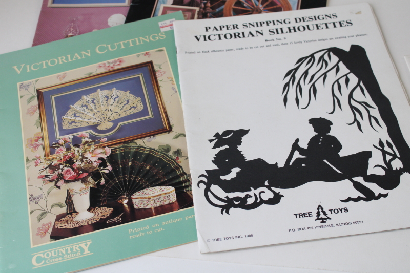 photo of Scherenschnitte paper cutting books, pattern printed designs traditional frameable art silhouettes mottos animals  #4