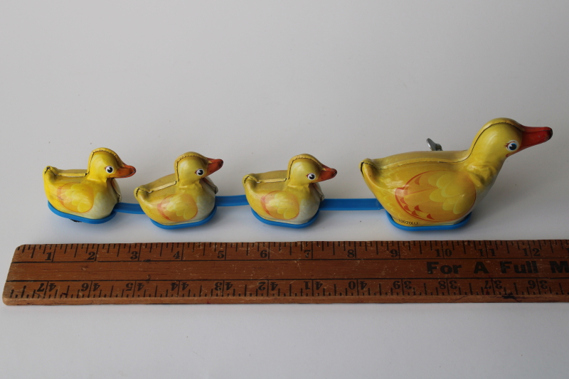 photo of Schylling tin toy working wind up mama duck & ducklings, vintage look ducks #3