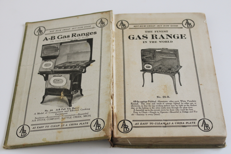 photo of Scientific Cooking vintage 1911, antique cook book AB gas kitchen ranges stoves advertising  #4