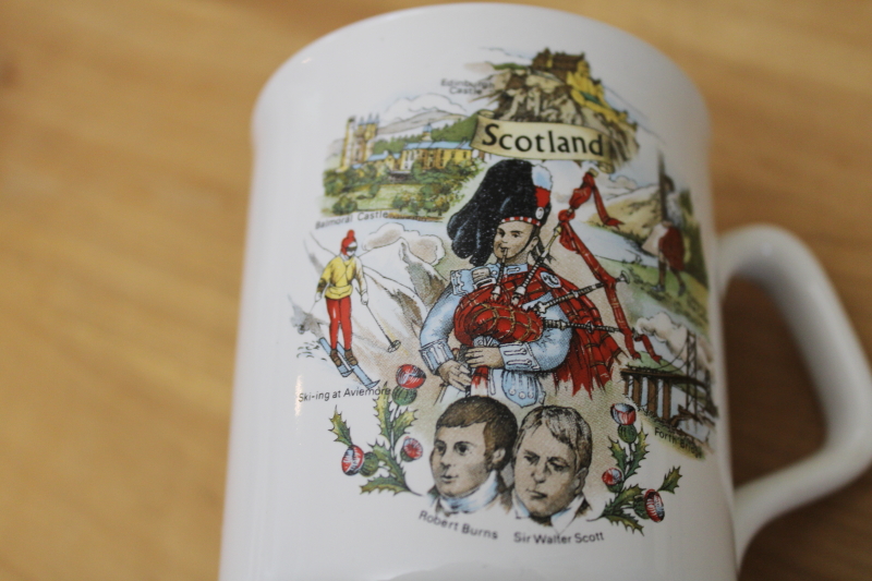 photo of Scotland landmarks souvenir ceramic mug, vintage ceramic tea mug or coffee cup  #2