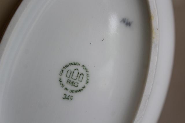 photo of Seagull pattern vintage B&G Copenhagen porcelain bowl, Bing and Grondahl #4