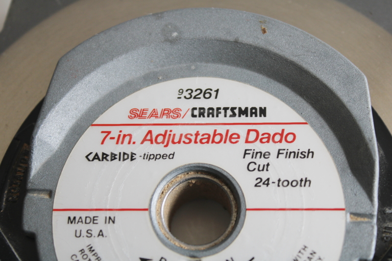 photo of Sears Craftsman vintage dado cutting saw blade, 7 inch 24 tooth carbide tipped wobble blade #3