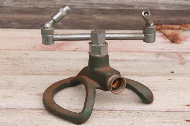 photo of Sears Craftsman vintage yard lawn garden sprinkler w/ heavy cast iron base #1