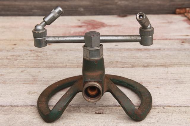 photo of Sears Craftsman vintage yard lawn garden sprinkler w/ heavy cast iron base #2