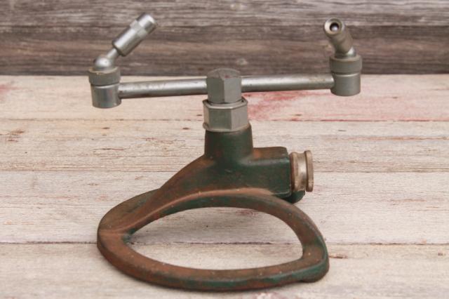 photo of Sears Craftsman vintage yard lawn garden sprinkler w/ heavy cast iron base #5