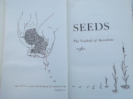 photo of Seeds, old US Department of Agriculture  farm yearbook, vintage 1961 #2