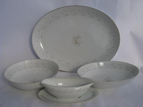 photo of Serenade pattern vintage Empress china - Japan, huge platter, serving pieces #1