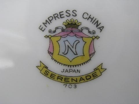 photo of Serenade pattern vintage Empress china - Japan, huge platter, serving pieces #4