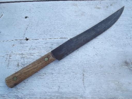 photo of Shapleigh's hammer forged blade carbon steel knife, Old Hickory handle #2