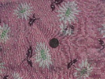 catalog photo of Sheer dotted swiss cotton, floral on pink