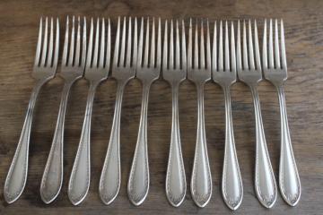 catalog photo of Sheraton Oneida Community plate silver plated dinner forks early 1900s vintage