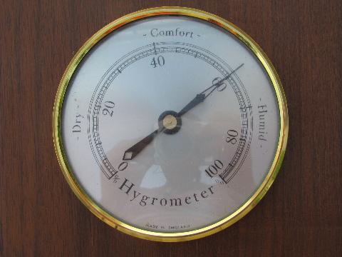 photo of vintage Shortland Bowen barometer/hygrometer weather instruments, made in England #4