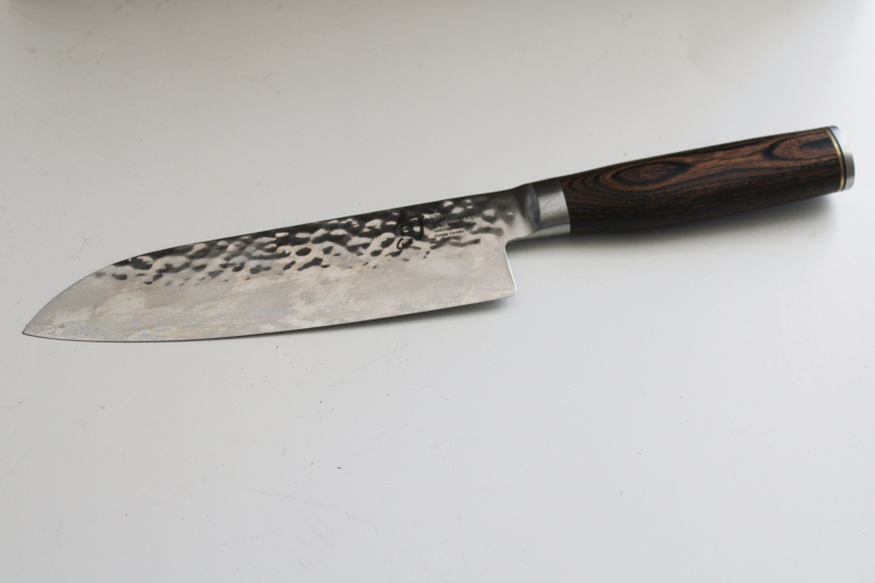 photo of Shun Premier Santoku chef knife 7 inch blade hand forged Damascus steel made in Japan #1