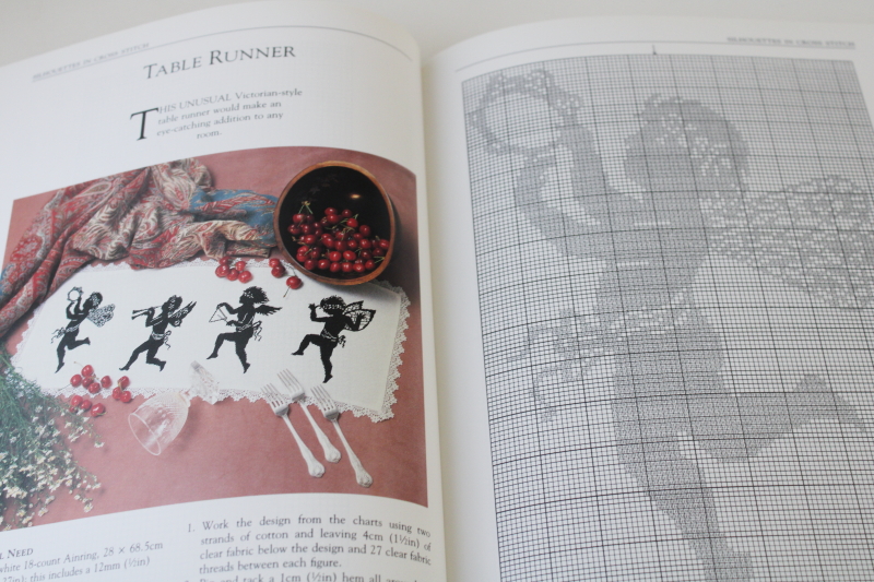 photo of Silhouettes in Cross Stitch, traditional style silhouette portraits charted embroidery designs #3