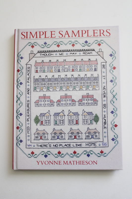 photo of Simple Samplers needlework book cross stitch embroidery mottos, borders, designs #1