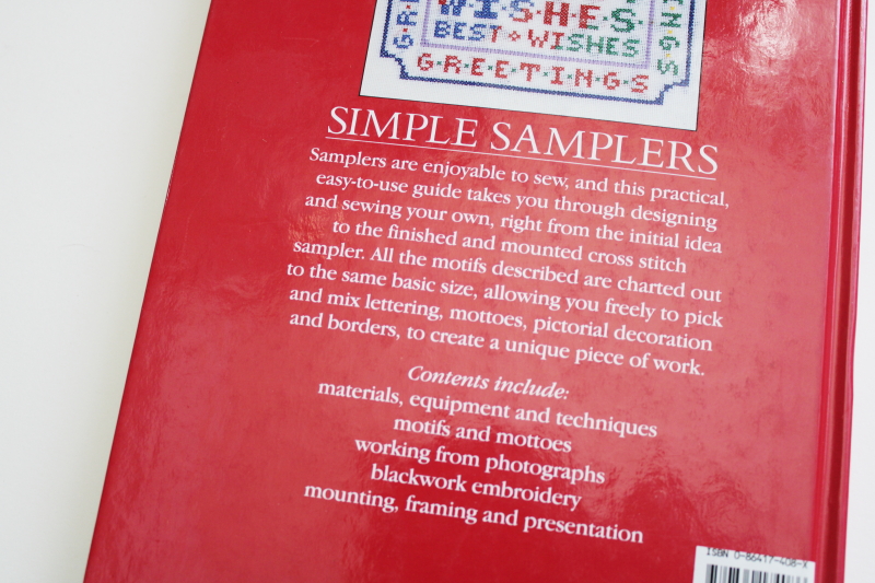 photo of Simple Samplers needlework book cross stitch embroidery mottos, borders, designs #6