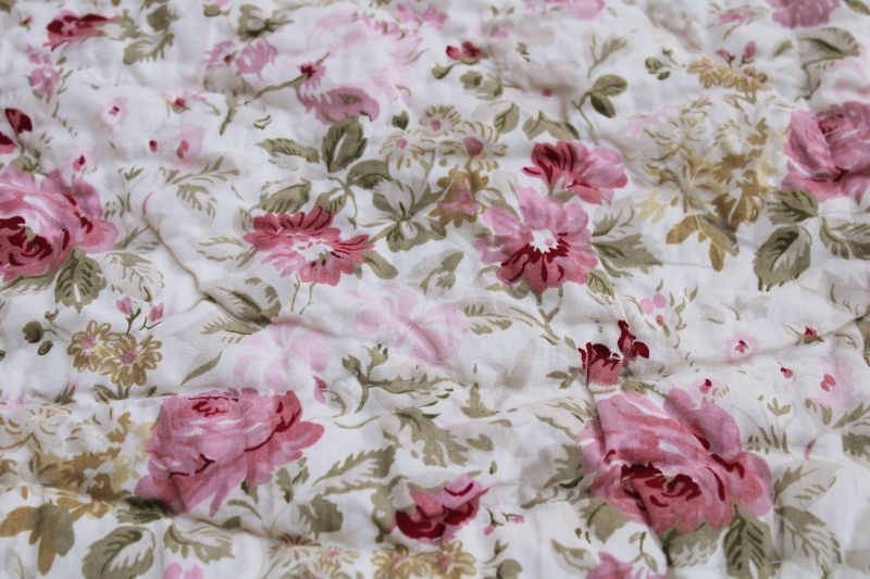 photo of Simply Shabby Chic Target king size sham, roses floral pink mustard print cotton pillow cover #3