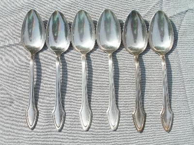 photo of Six mission style silver teaspoons #1