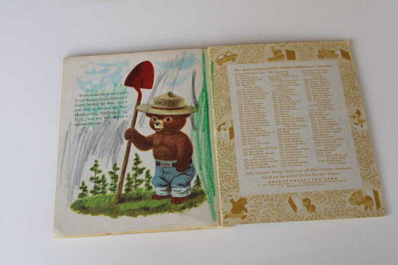 photo of Smokey the Bear vintage Little Golden Book Richard Scarry illustrations #4